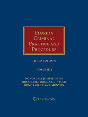cover image of Florida Criminal Practice and Procedure